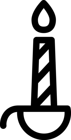Christmas Candle Outline Svg File, Free Vectors File